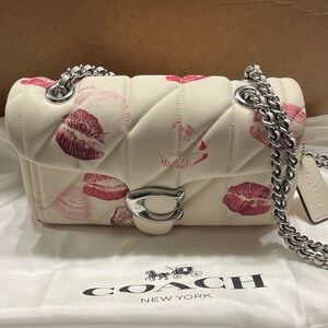NWOT Coach Kiss Print Pillow Quilted Tabby Shoulder Bag